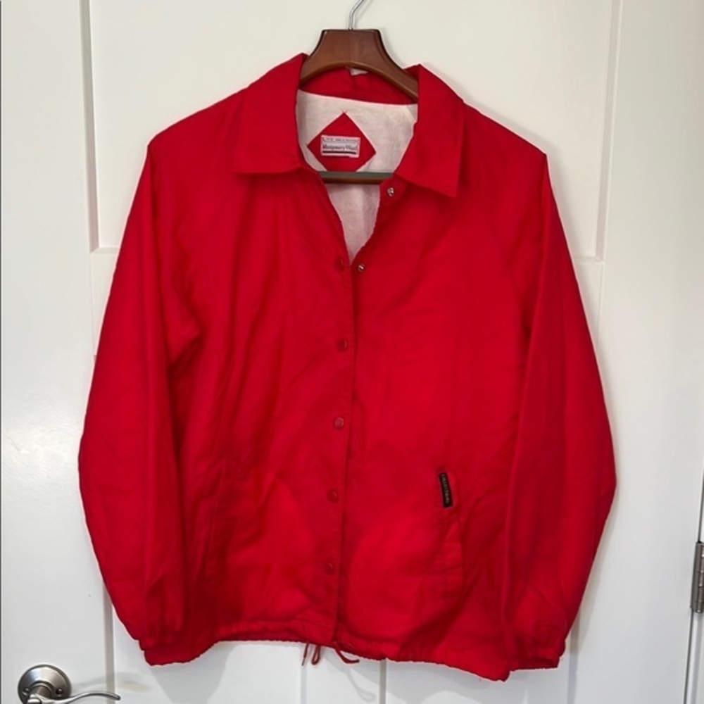 Vintage Montgomery Ward Snap Windbreaker Jacket Sz L
